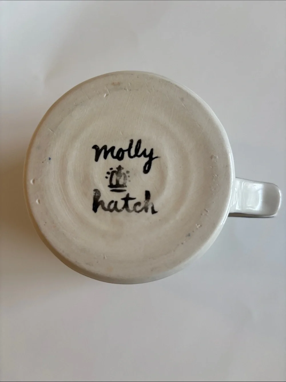 Molly Hatch Anthropologie Make It happen Crown Green Stripe Mug